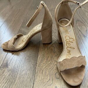 Sam Edelman block sandal beige